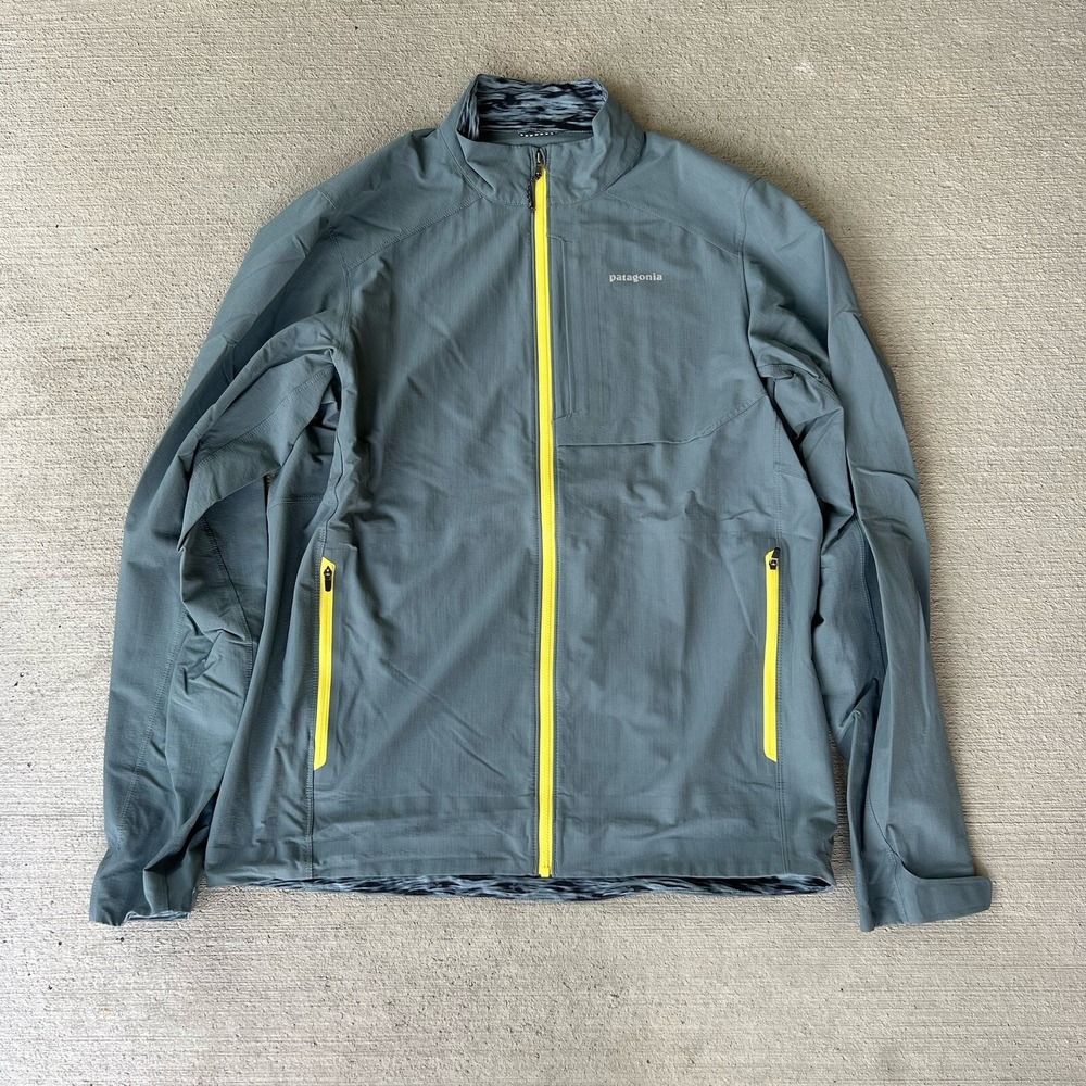 Patagonia Men's Lightweight Full Zip Jacket Gray Size M‎ Active Outdoor